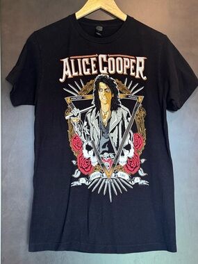 ALICE COOPER Black Graphic Band T‑Shirt